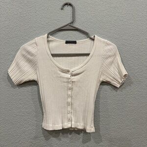 Brandy Melville White Crop top - one size